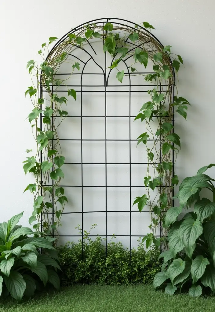 30 Outdoor Trellis Ideas That Transform Your Yard - 25. Simple Wire Trellis