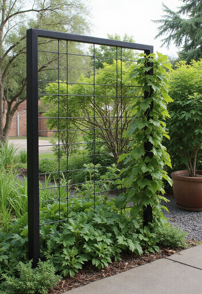 30 Outdoor Trellis Ideas That Transform Your Yard - 26. Tension Wire Trellis