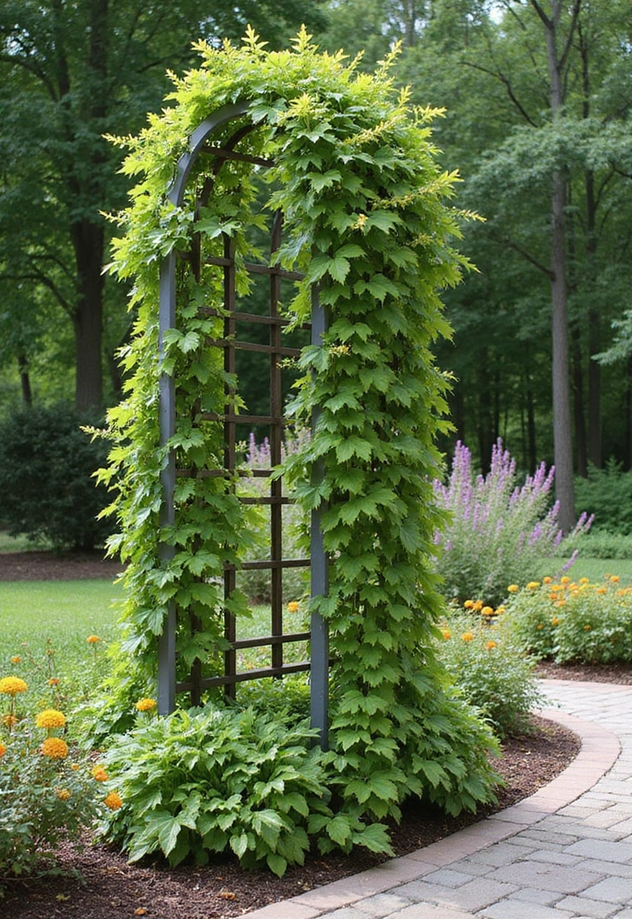 30 Outdoor Trellis Ideas That Transform Your Yard - 28. Corner Trellis