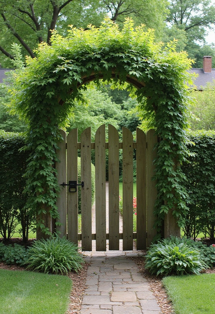 30 Outdoor Trellis Ideas That Transform Your Yard - 30. Trellis with a Garden Gate