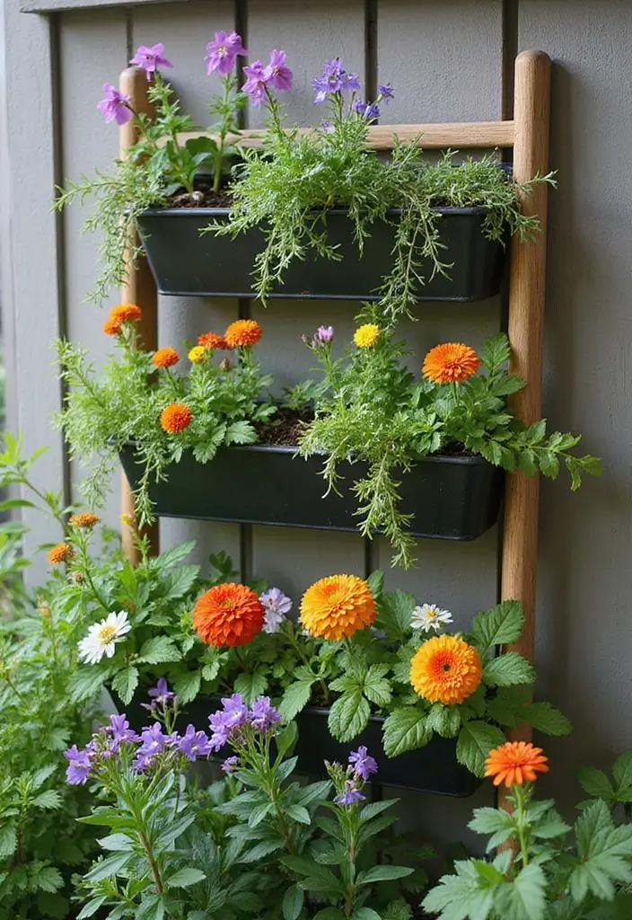 30 Outdoor Trellis Ideas That Transform Your Yard - 9. Vertical Planter Trellis