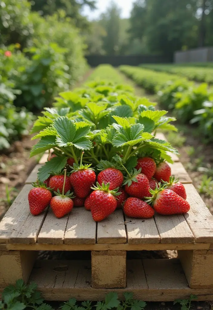 30 Pallet Planter Ideas You Can DIY on a Budget - 15. Pallet Planter for Strawberries