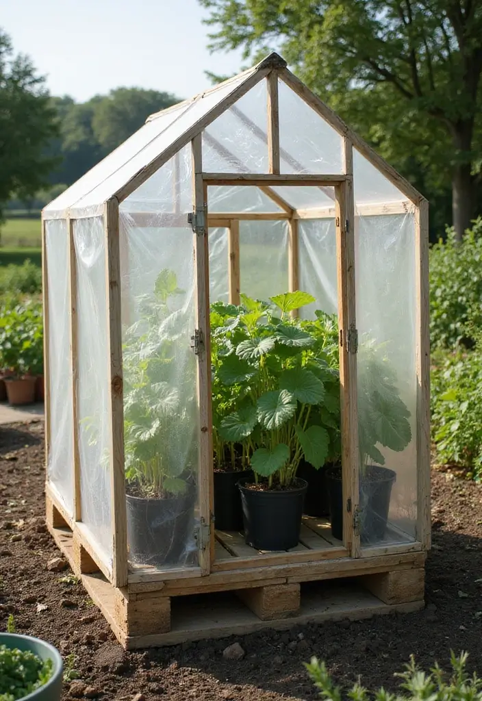 30 Pallet Planter Ideas You Can DIY on a Budget - 26. Pallet Greenhouse Planter