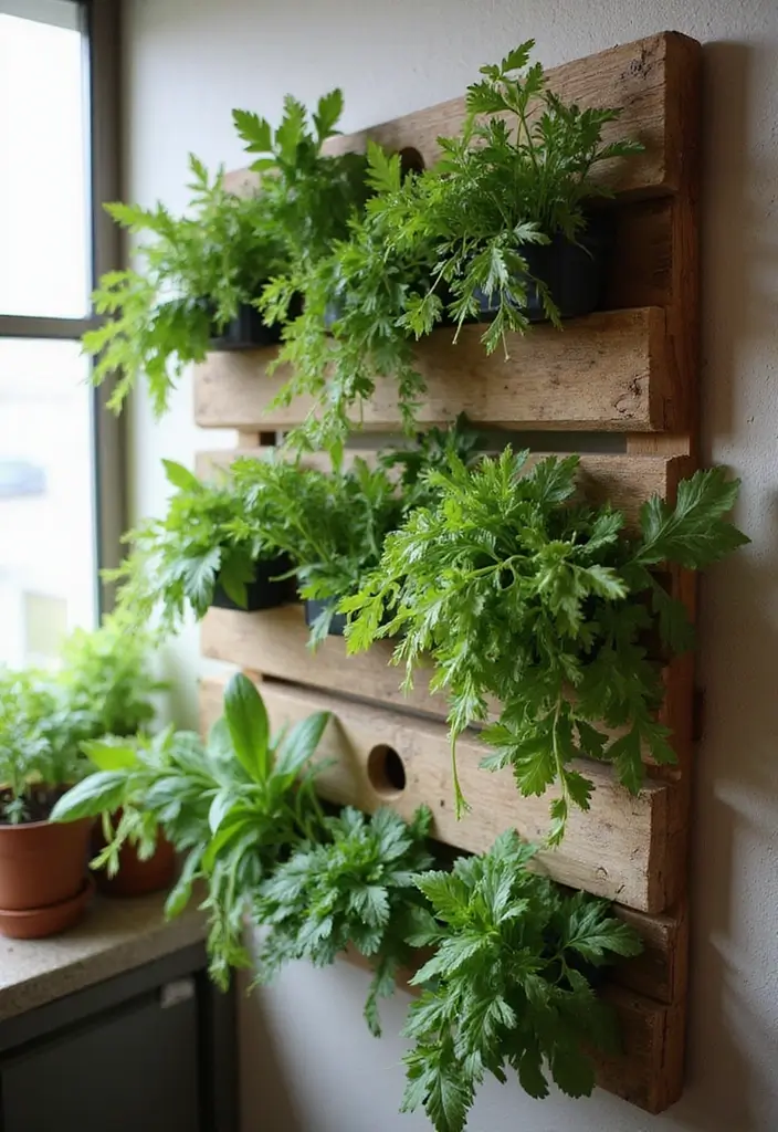 30 Pallet Planter Ideas You Can DIY on a Budget - 3. Pallet Herb Garden