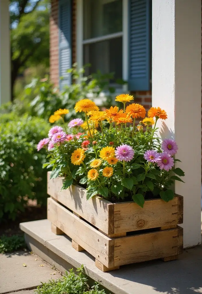 30 Pallet Planter Ideas You Can DIY on a Budget - 4. Pallet Flower Box
