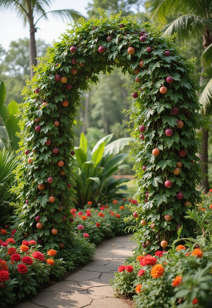 30 Passion Fruit Trellis Ideas for Tropical Garden Vibes 77 30 Passion Fruit Trellis Ideas for Tropical Garden Vibes - 13. Spiral Trellis
