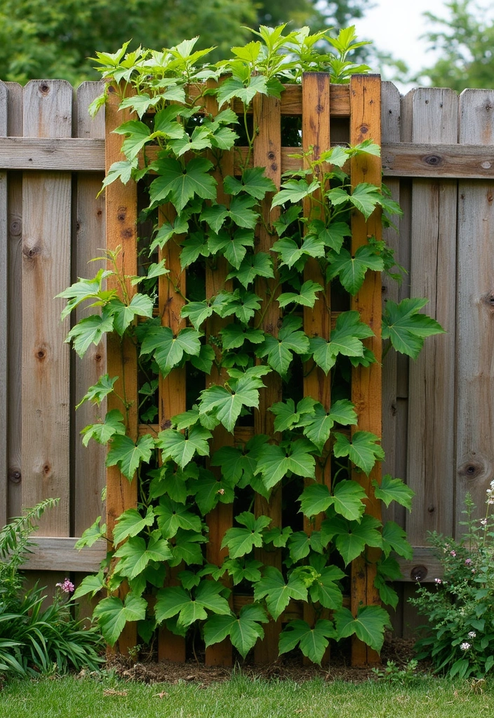30 Passion Fruit Trellis Ideas for Tropical Garden Vibes 8 30 Passion Fruit Trellis Ideas for Tropical Garden Vibes - 2. Vertical Pallet Trellis