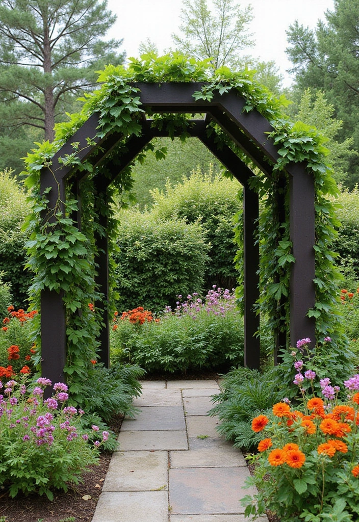 30 Passion Fruit Trellis Ideas for Tropical Garden Vibes 131 30 Passion Fruit Trellis Ideas for Tropical Garden Vibes - 21. Hexagonal Trellis