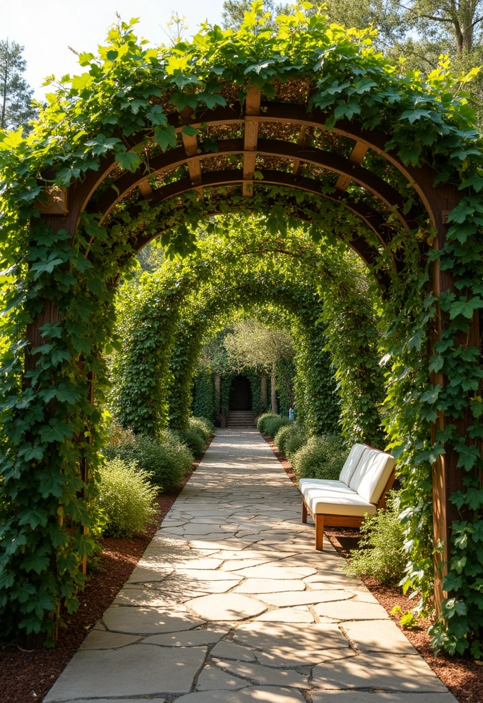 30 Passion Fruit Trellis Ideas for Tropical Garden Vibes 150 30 Passion Fruit Trellis Ideas for Tropical Garden Vibes - 24. Arching Pergola Trellis