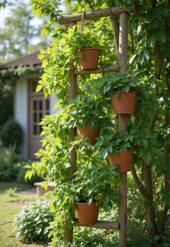 30 Passion Fruit Trellis Ideas for Tropical Garden Vibes 32 30 Passion Fruit Trellis Ideas for Tropical Garden Vibes - 6. Hanging Planter Trellis