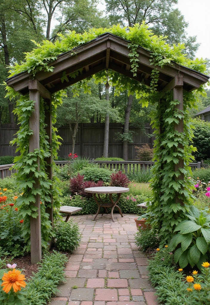 30 Patio Trellis Ideas That Add Privacy and Charm - 1. Rustic Wooden Trellis