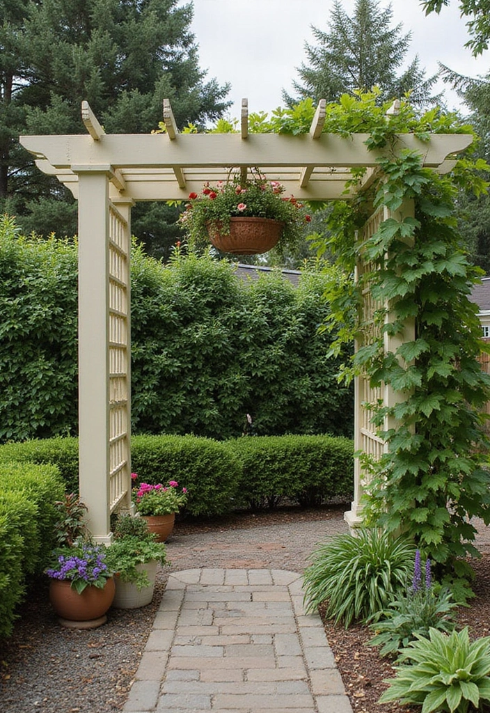 30 Patio Trellis Ideas That Add Privacy and Charm - 29. Trellis as a Garden Divider