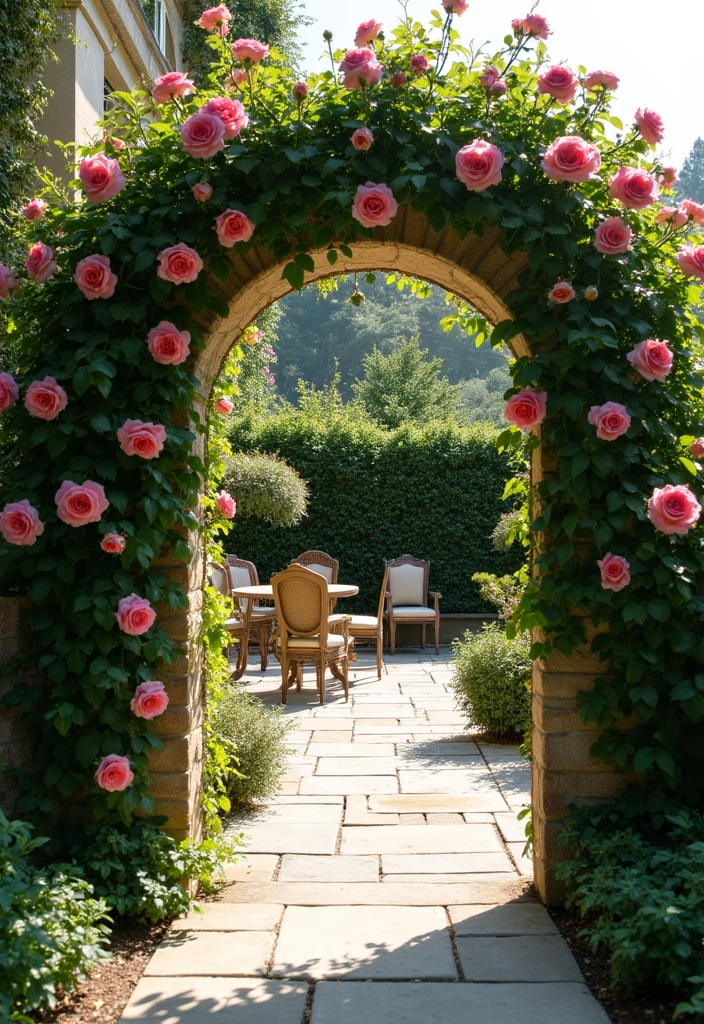 30 Patio Trellis Ideas That Add Privacy and Charm - 3. Archway Trellis
