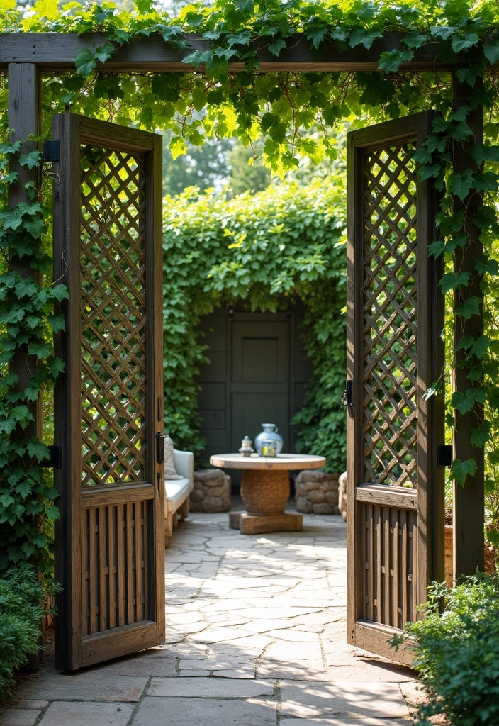 30 Patio Trellis Ideas That Add Privacy and Charm - 4. Lattice Trellis Panels