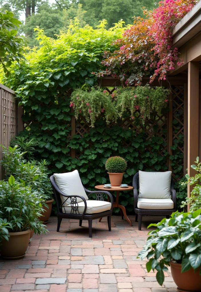 30 Patio Trellis Ideas That Add Privacy and Charm - 6. Trellis Fence Combo