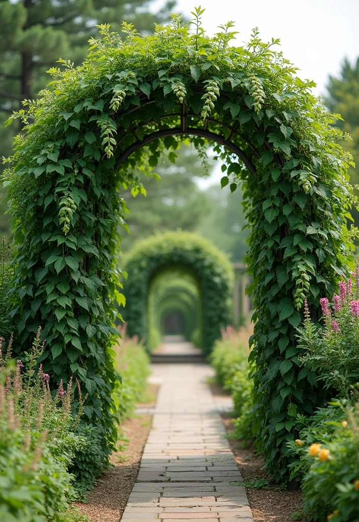 30 Pea Trellis Ideas to Support a Thriving Garden - 11. Archway Trellis
