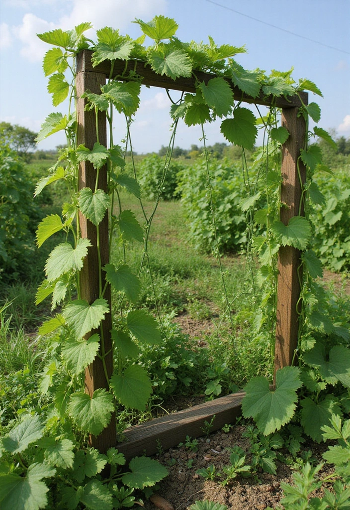 30 Pea Trellis Ideas to Support a Thriving Garden - 18. Cucumber Frame for Peas