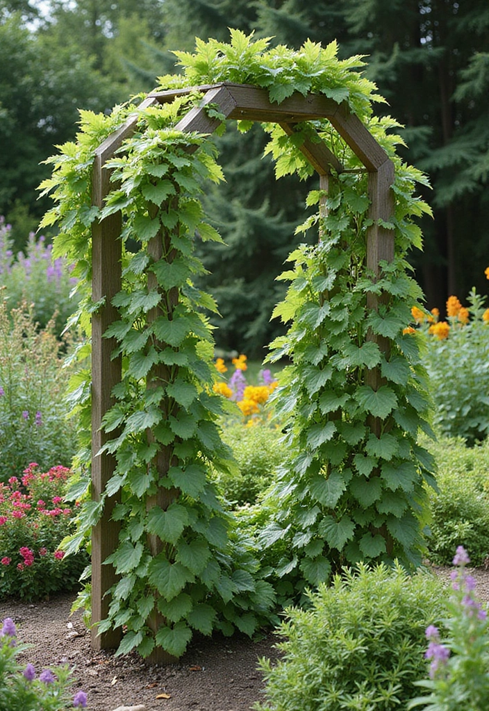 30 Pea Trellis Ideas to Support a Thriving Garden - 27. Hexagonal Trellis