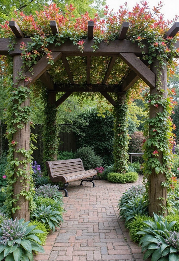 30 Pergola Trellis Ideas That Blend Shade and Style 155 30 Pergola Trellis Ideas That Blend Shade and Style - 23. Pergola with a Canopy of Succulents