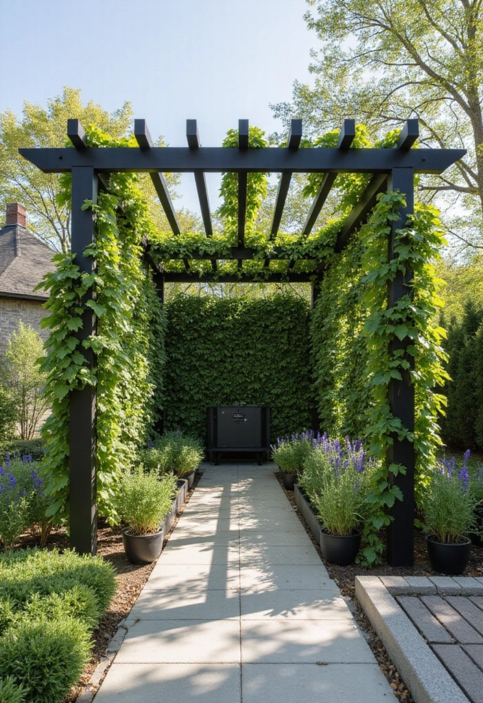 30 Pergola Trellis Ideas That Blend Shade and Style 169 30 Pergola Trellis Ideas That Blend Shade and Style - 25. Pergola with a Vertical Hydroponic Garden