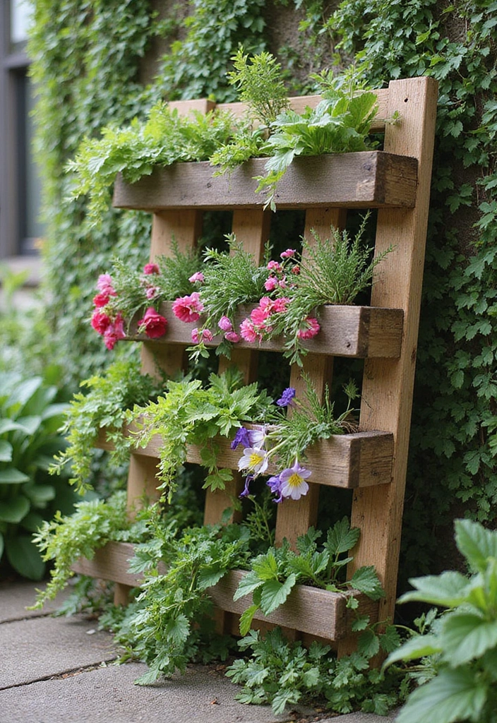 30 Planter Ideas to Elevate Your Outdoor and Indoor Spaces - 13. Vertical Pallet Gardens