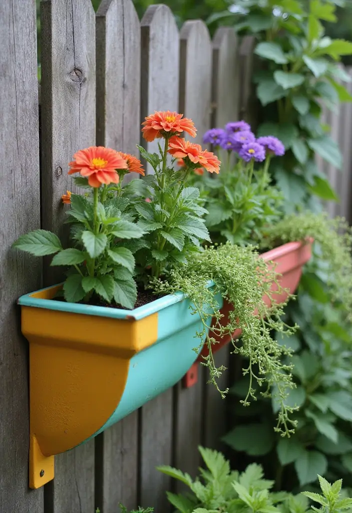 30 Planter Ideas to Elevate Your Outdoor and Indoor Spaces - 7. Gutter Gardens