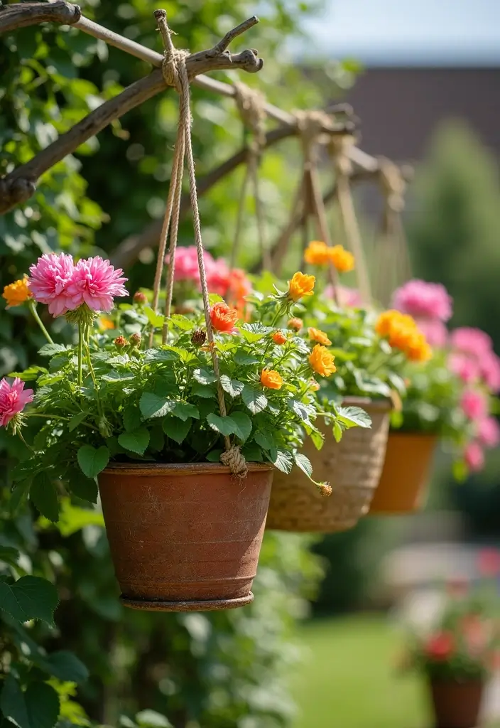 30 Planter Ideas to Elevate Your Outdoor and Indoor Spaces - 8. Hanging Planter Baskets