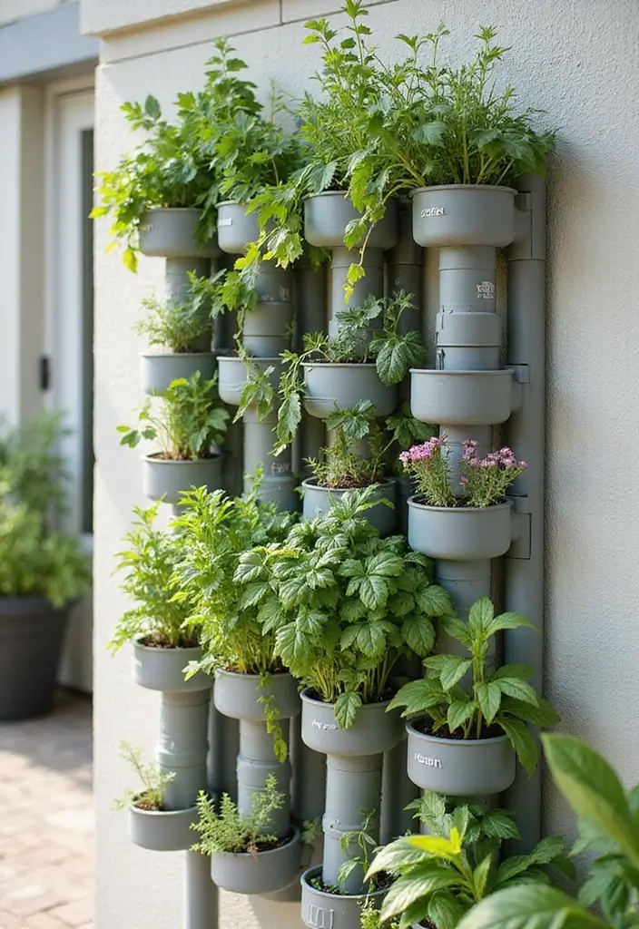 30 Planter Ideas to Elevate Your Outdoor and Indoor Spaces - 9. PVC Pipe Planters