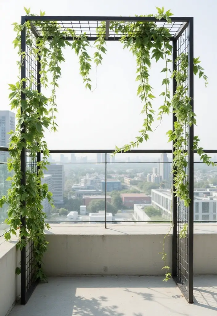 30 Pot Trellis Ideas Perfect for Small Gardens or Balconies - 13. Wire Frame Trellis