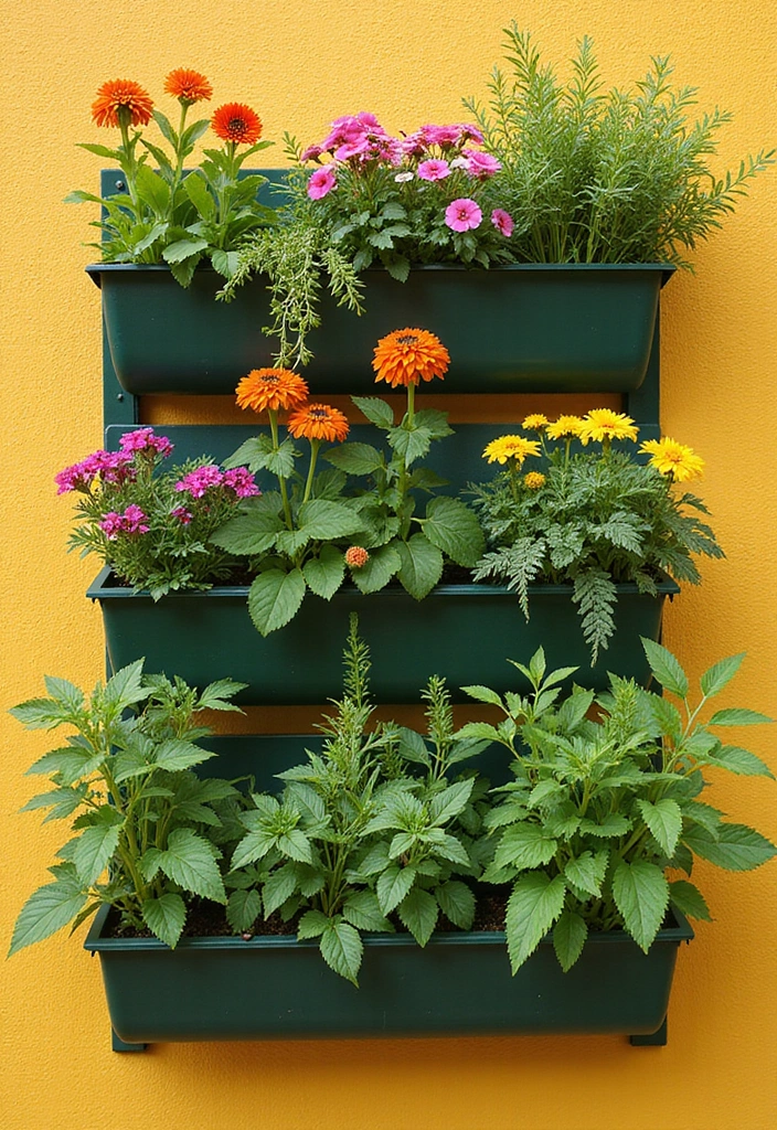 30 Pot Trellis Ideas Perfect for Small Gardens or Balconies - 18. Vertical Garden Wall Planter