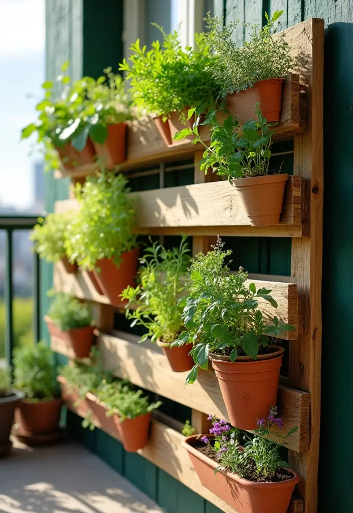 30 Pot Trellis Ideas Perfect for Small Gardens or Balconies - 8. Vertical Pallet Garden