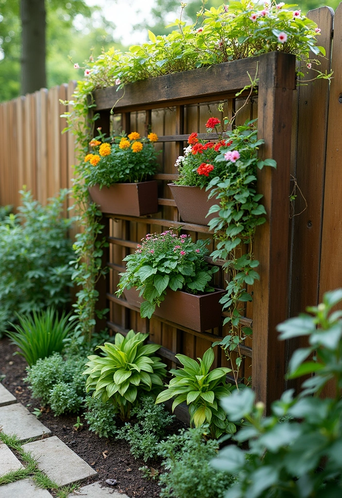 30 Pot Trellis Ideas Perfect for Small Gardens or Balconies - 9. Trellis with Built-in Planters