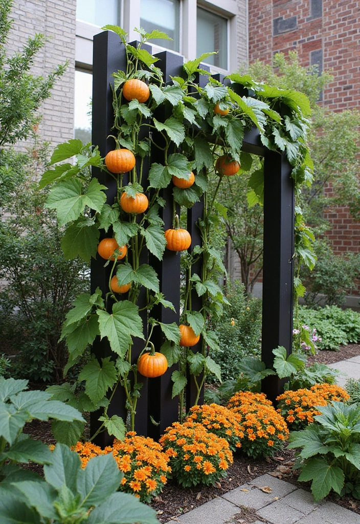 30 Pumpkin Trellis Ideas to Save Space and Grow Big 101 30 Pumpkin Trellis Ideas to Save Space and Grow Big - 17. Geometric Trellis