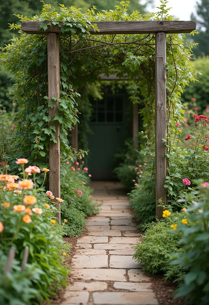 30 Rustic Trellis Ideas with Country Garden Charm - 17. Rustic Garden Divider Trellis