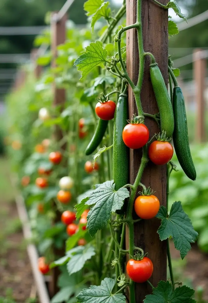 30 Rustic Trellis Ideas with Country Garden Charm - 18. Trellis for Vertical Vegetable Gardening