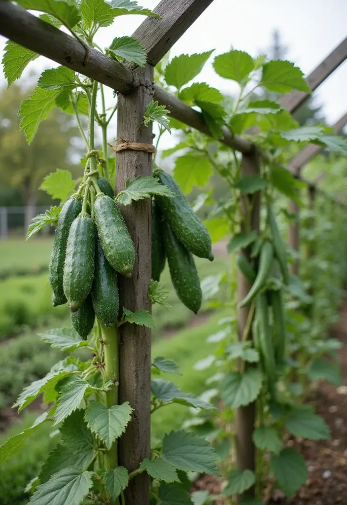 30 Rustic Trellis Ideas with Country Garden Charm - 27. Trellis with Seasonal Vegetables