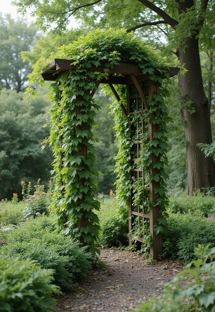 30 Rustic Trellis Ideas with Country Garden Charm - 30. Trellis for Privacy Screening