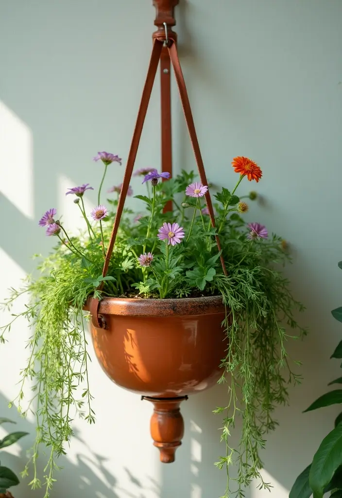 30 Sink Planter Ideas That Turn Vintage Finds into Decor - 11. Hanging Sink Planter