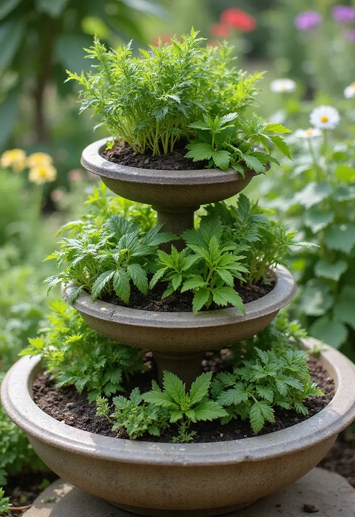 30 Sink Planter Ideas That Turn Vintage Finds into Decor - 21. Recycled Sink Herb Spiral