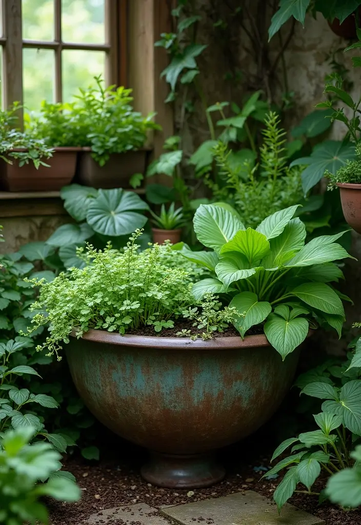30 Sink Planter Ideas That Turn Vintage Finds into Decor - 22. Sink Planter for Shade-loving Plants