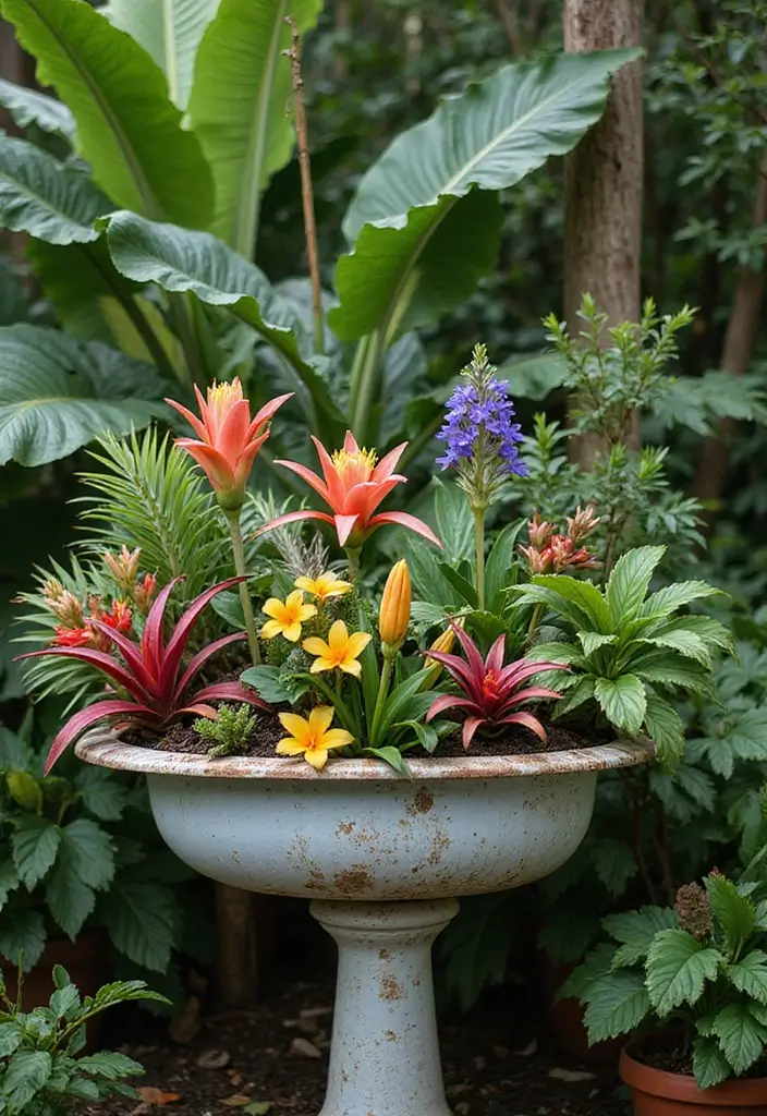30 Sink Planter Ideas That Turn Vintage Finds into Decor - 27. Sink Planter for Tropical Plants