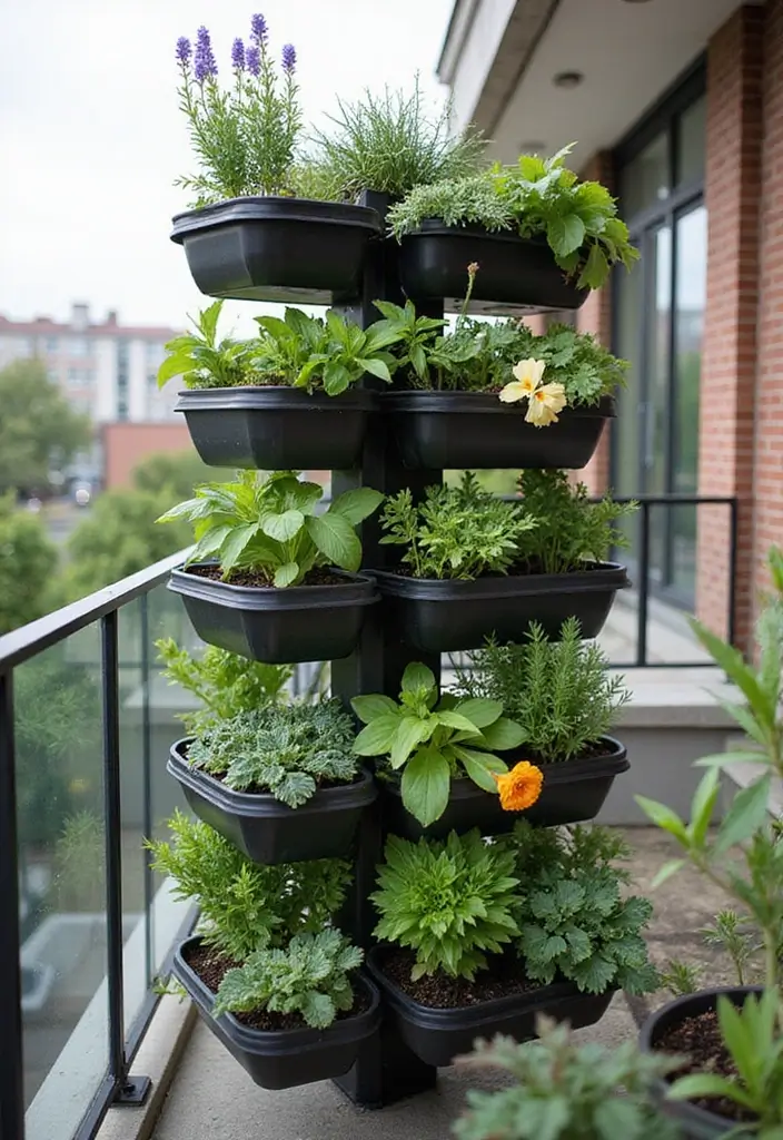 30 Stacking Planter Ideas to Save Space and Style Up - 15. Stackable Vertical Garden Kits