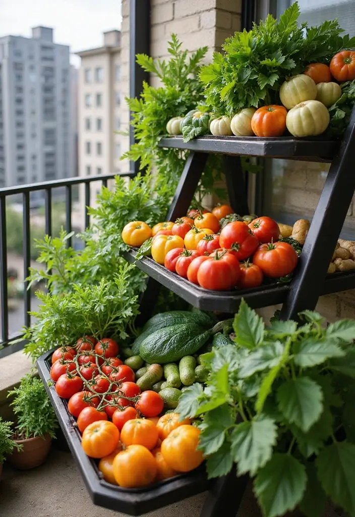 30 Stacking Planter Ideas to Save Space and Style Up - 24. Stacked Vegetable Planters