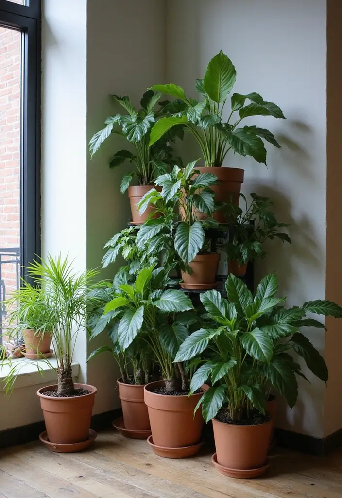 30 Stacking Planter Ideas to Save Space and Style Up - 28. Stacked Planters for Indoor Spaces