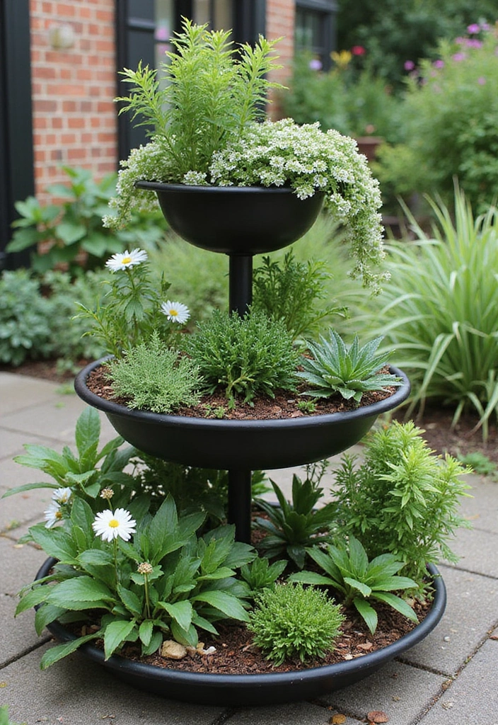 30 Three-Tiered Planter Ideas That Add Height and Beauty 120 30 Three-Tiered Planter Ideas That Add Height and Beauty - 20. Triangular Planters