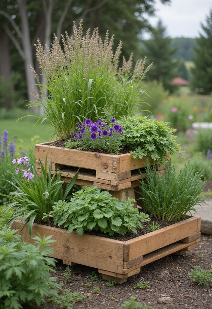 30 Three-Tiered Planter Ideas That Add Height and Beauty 22 30 Three-Tiered Planter Ideas That Add Height and Beauty - 4. Eco-Friendly Pallet Planters