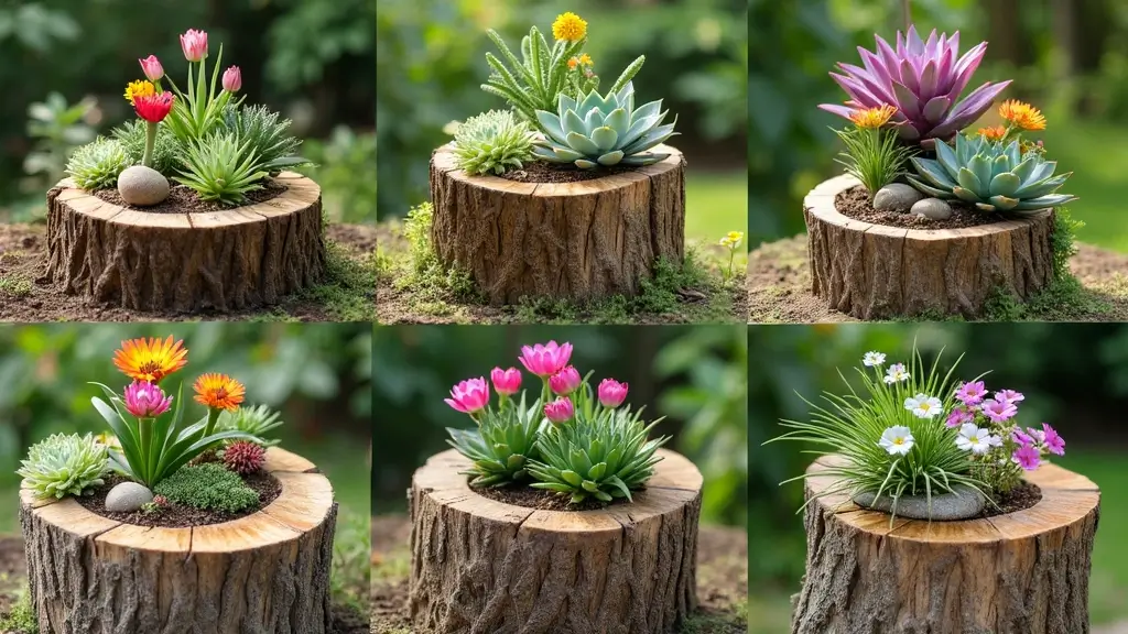 30 Tree Stump Planter Ideas That Turn Old Wood into Art