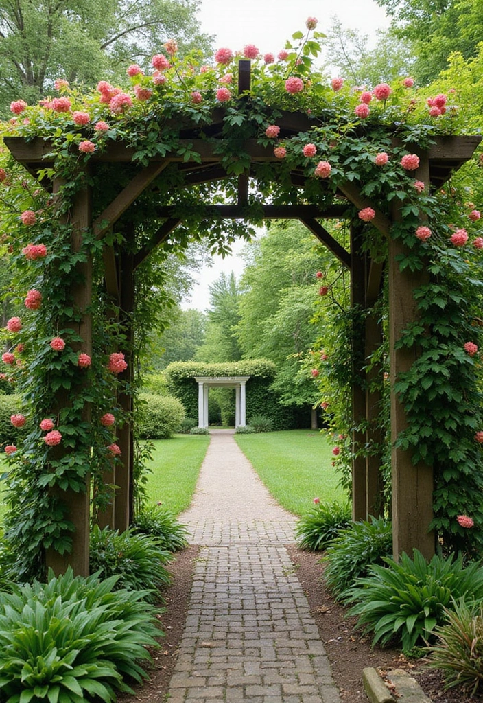 30 Trellis Ideas for Climbing Plants That Transform Your Garden - 22. Trellis with Arbors