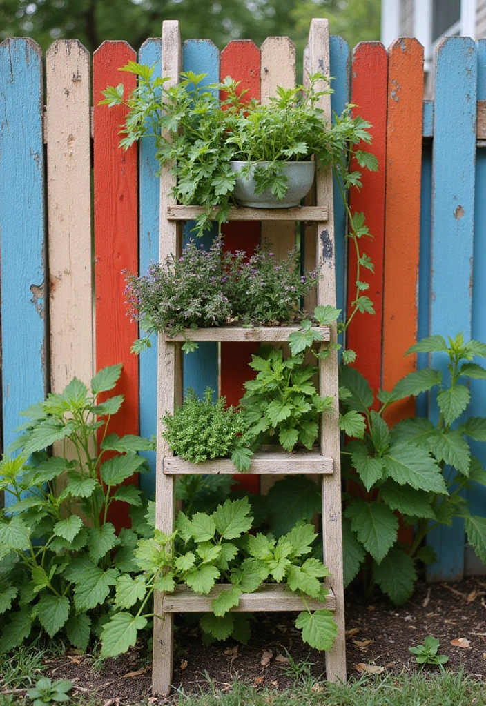 30 Trellis Ideas for Climbing Plants That Transform Your Garden - 8. Vertical Garden Ladder