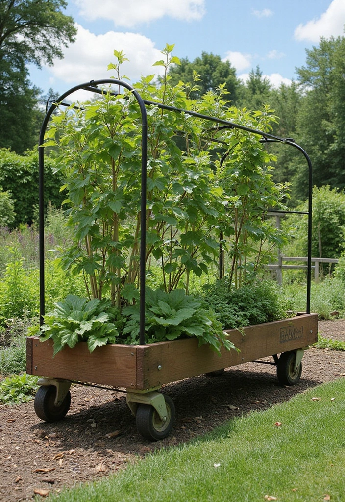 30 Veggie Garden Trellis Ideas That Boost Your Harvest - 13. Mobile Trellis System